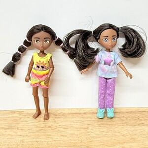 Hey Bestie 5.5" Doll Lot - Jasmine Travel & Zoe Slumber Party - Battat Posable